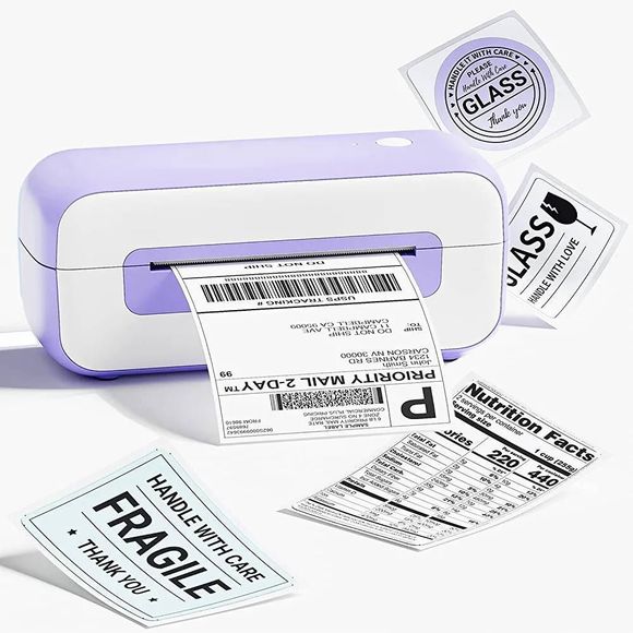 Phomemo Purple Thermal Label Printer Small Business High Speed 4x6 Shipping L - Picture 1 of 7